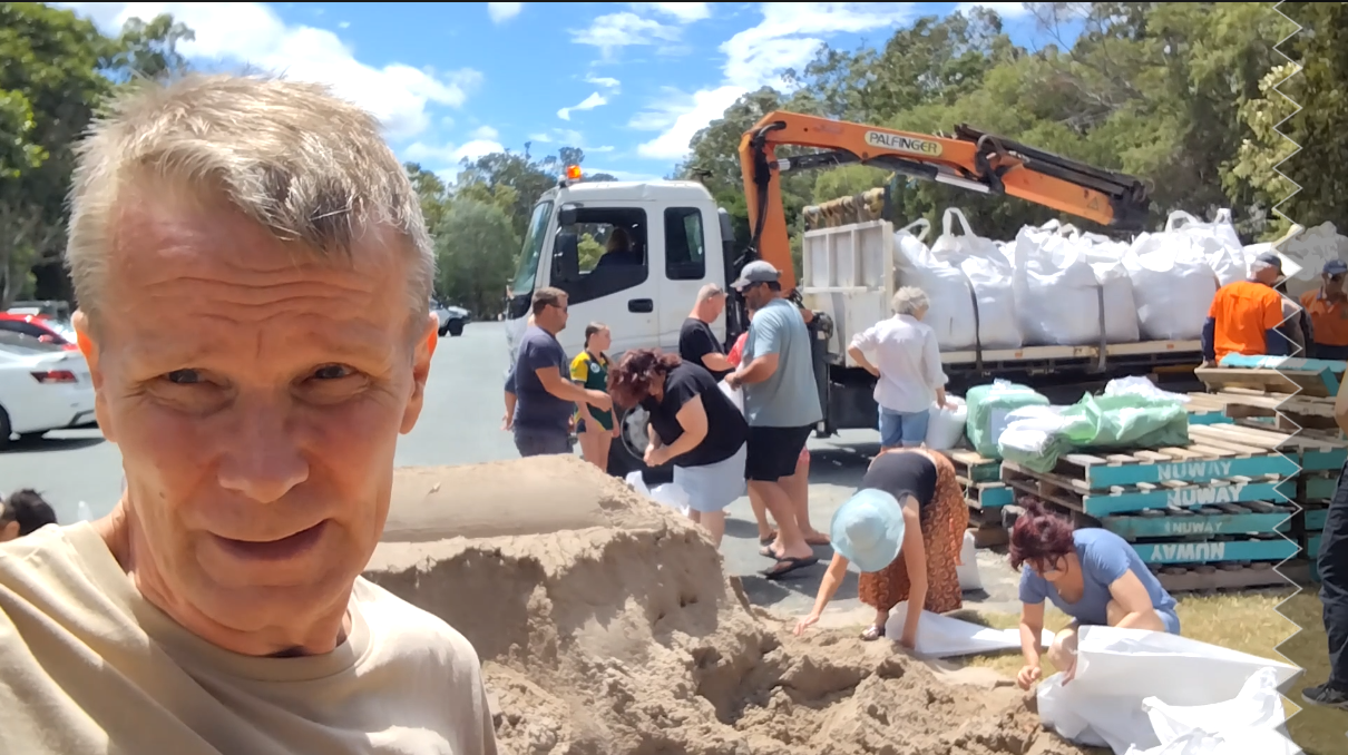 Cyclone Alfred hiekkapussien nouto 03.03.2025